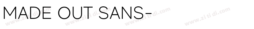 MADE OUT SANS字体转换